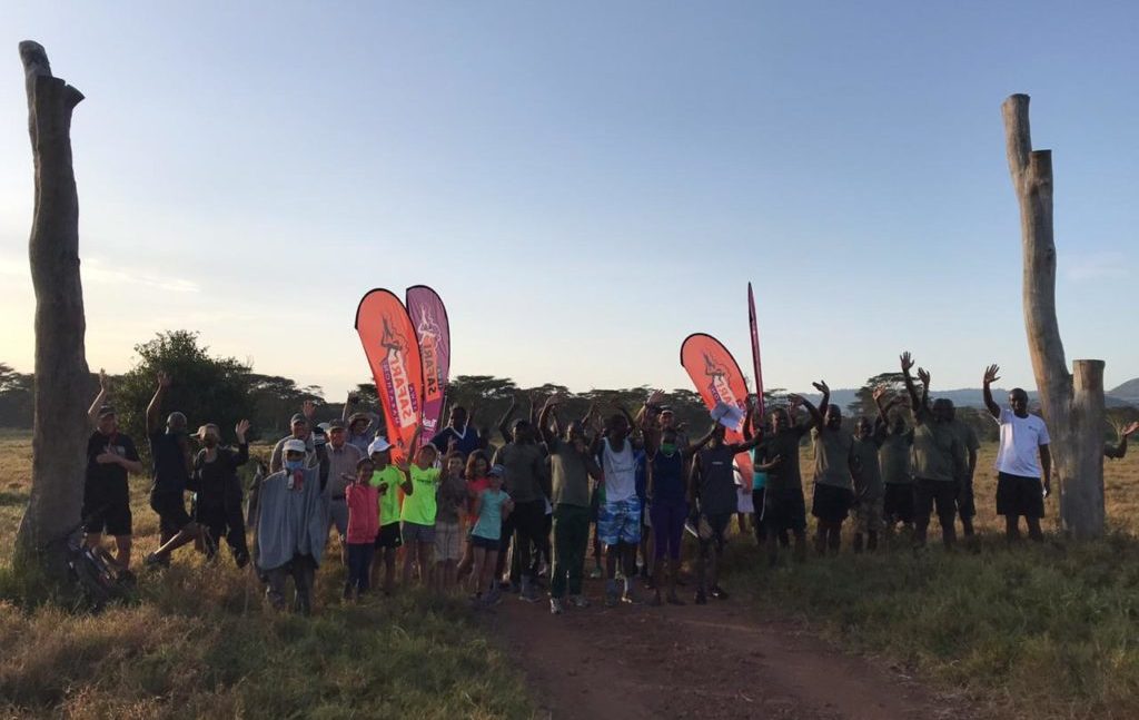 A small number of rangers and other participants still ran the normal route within the Lewa Wildlife Conservancy