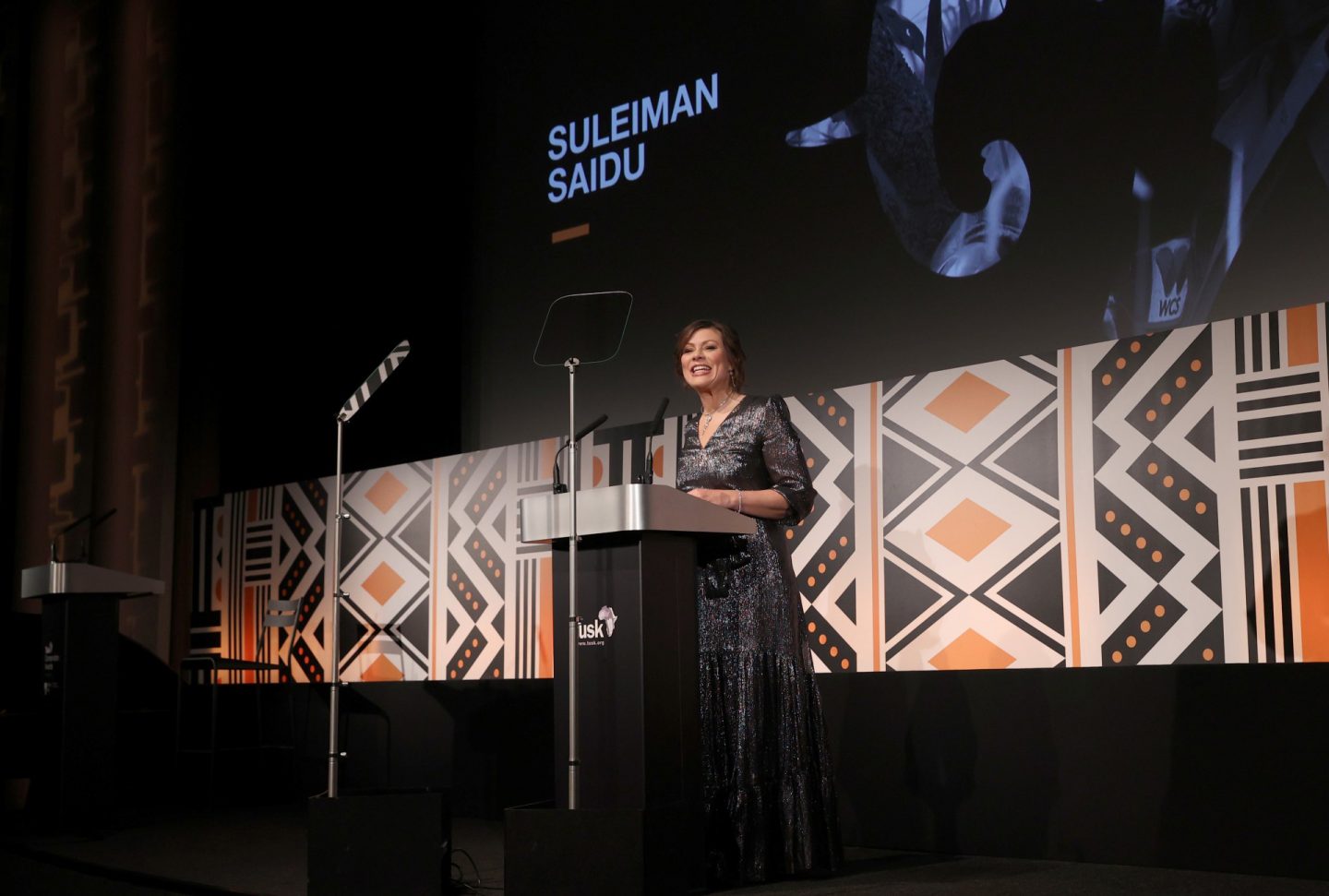 Kate Silverton hosts the Tusk Conservation Awards 2021 at BFI Southbank on November 22, 2021 in London, England.