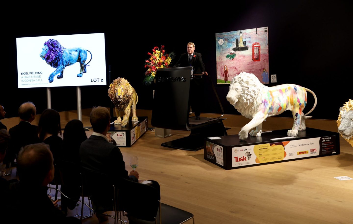 Tusk Lion Trail Auction 2021 at Bonhams (Photo by Chris Jackson/Getty Images for Tusk Trust)
