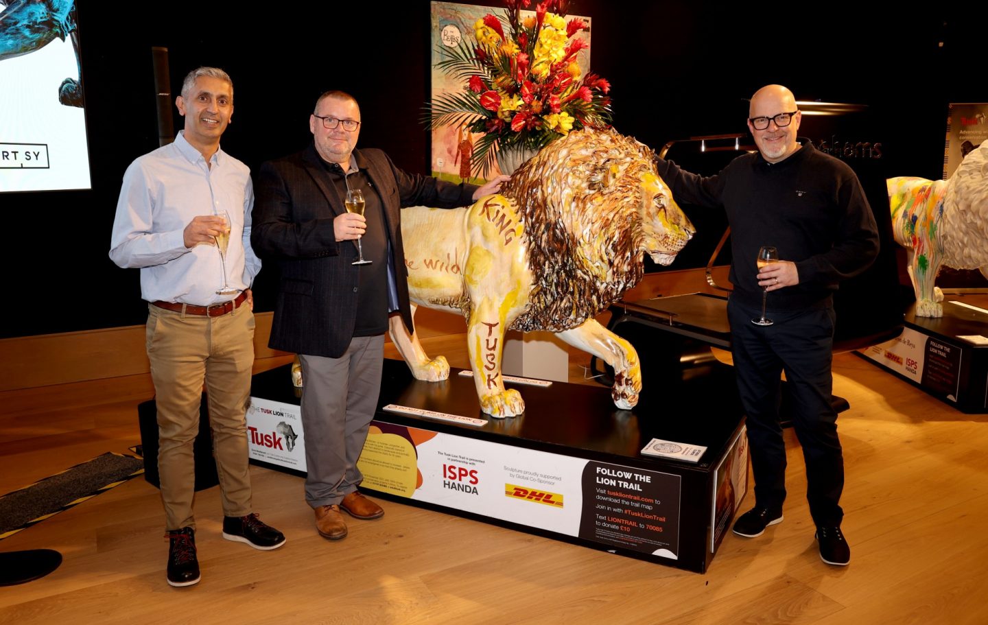 DHL Team - Global Lead Partner for the Tusk Lion Trail (Photo by Chris Jackson/Getty Images for Tusk Trust)