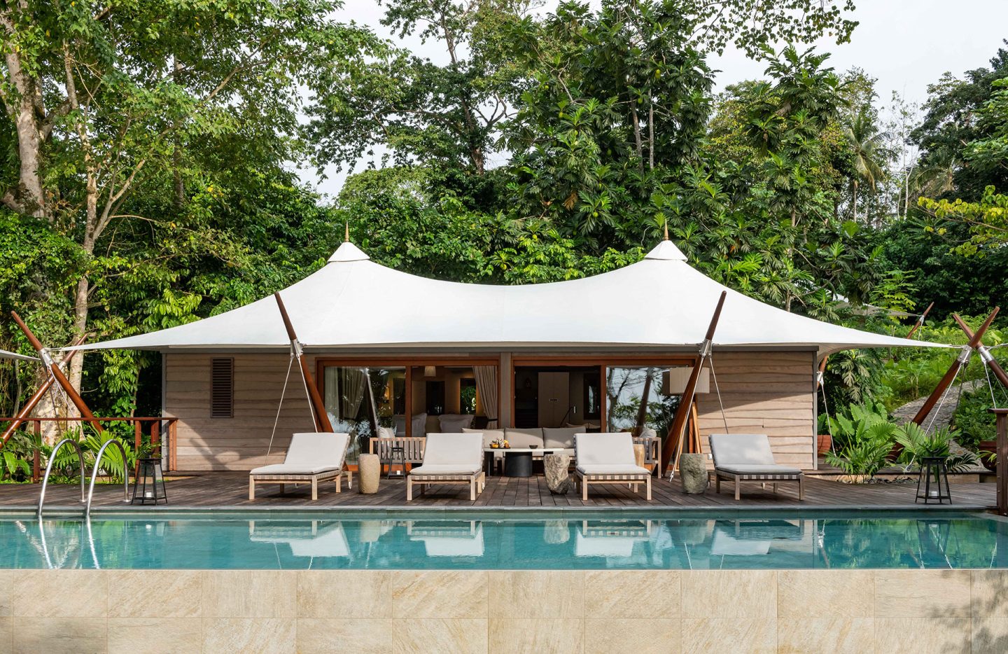 Praia Sundy: A pristine, secluded, tented camp sitting between the rainforest and ocean.