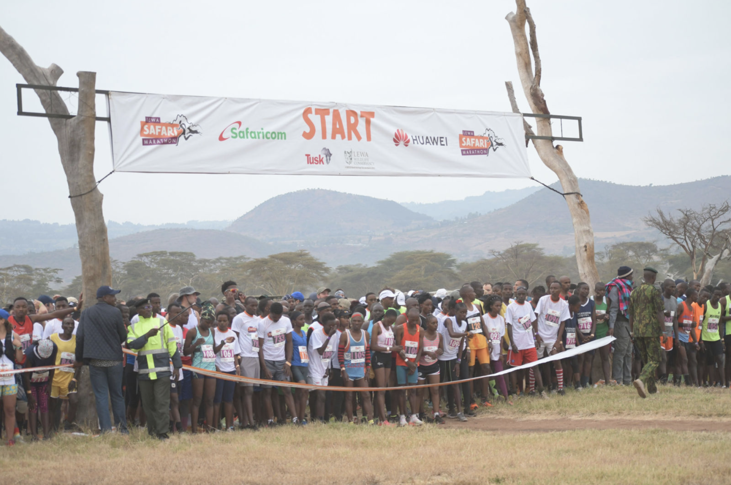 Start line of the Lewa Marathon