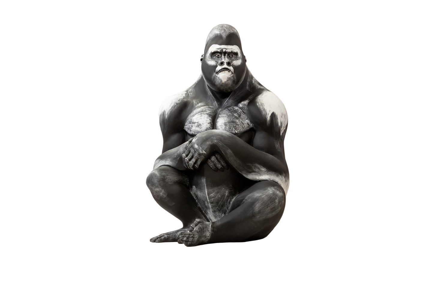 Ronnie Wood - Paint It Black- Artist Sculpture - Tusk Gorilla Trail in Covent Garden 2023
